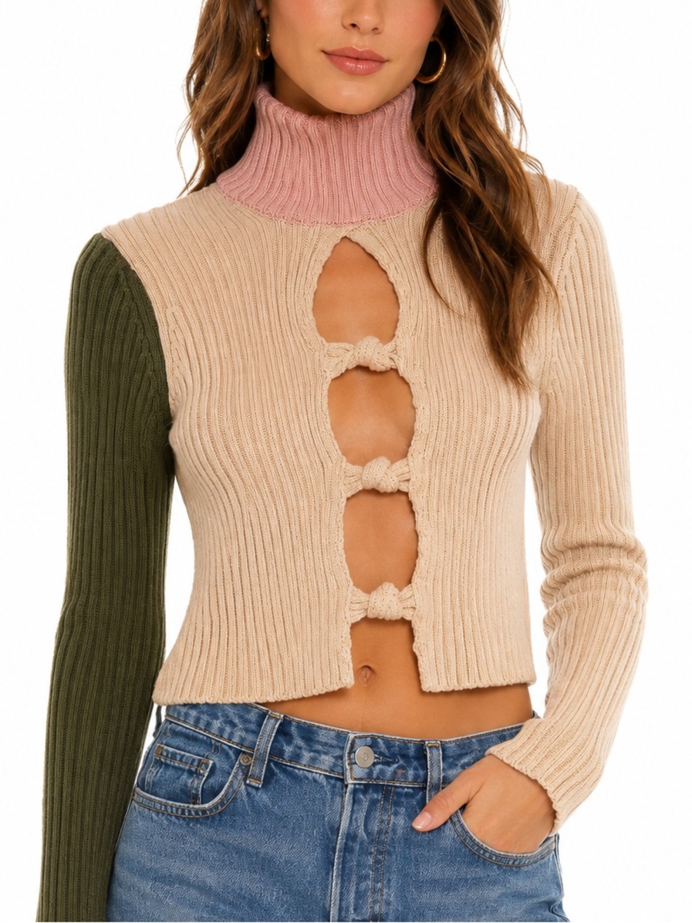 Danielle Guizio Cutout Sweater Top
